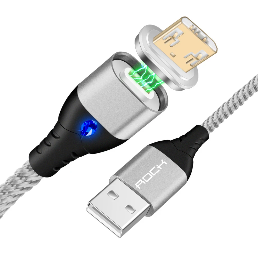 Магнитный usb-кабель ROCK 5A для быстрой зарядки, кабель USB type C, кабель для микроосвещения для iPhone, samsung, Xiaomi, универсальный usb-шнур