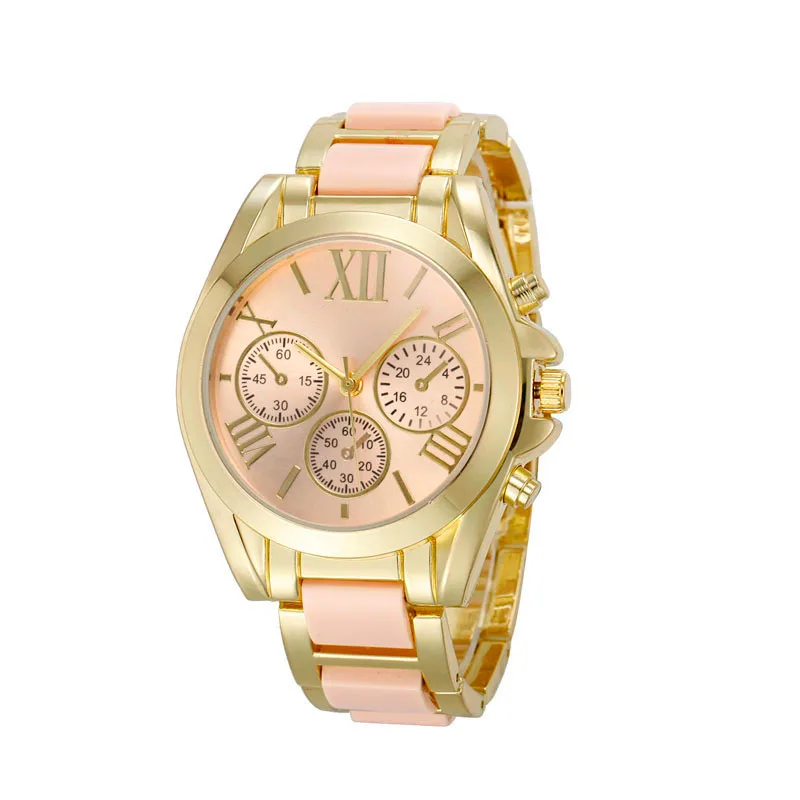 

Aimecor New Women Geneva Roman Numeral Gold Plated Metal Nylon Link Watch Quartz Fashion Casual Wrist Women Watches Dropshipping