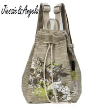 Лидер продаж китайский стиль печать рюкзак Mochilas feminina белье Drawstring рюкзаки вышивка рюкзак для девочек сумки на плечо