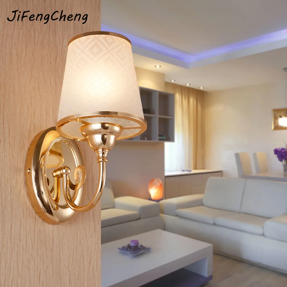 

Modern Wall Light 110v-220v E27 Gold Double Head Vintage Wall Lamp Single 7 W Without Switch Outdoor Lighting Wall Lamps