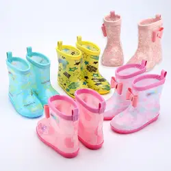 Новые резиновые ПВХ резиновые сапоги для детей Детская мультяшная обувь детей; Водонепроницаемая Обувь Водонепроницаемый резиновые