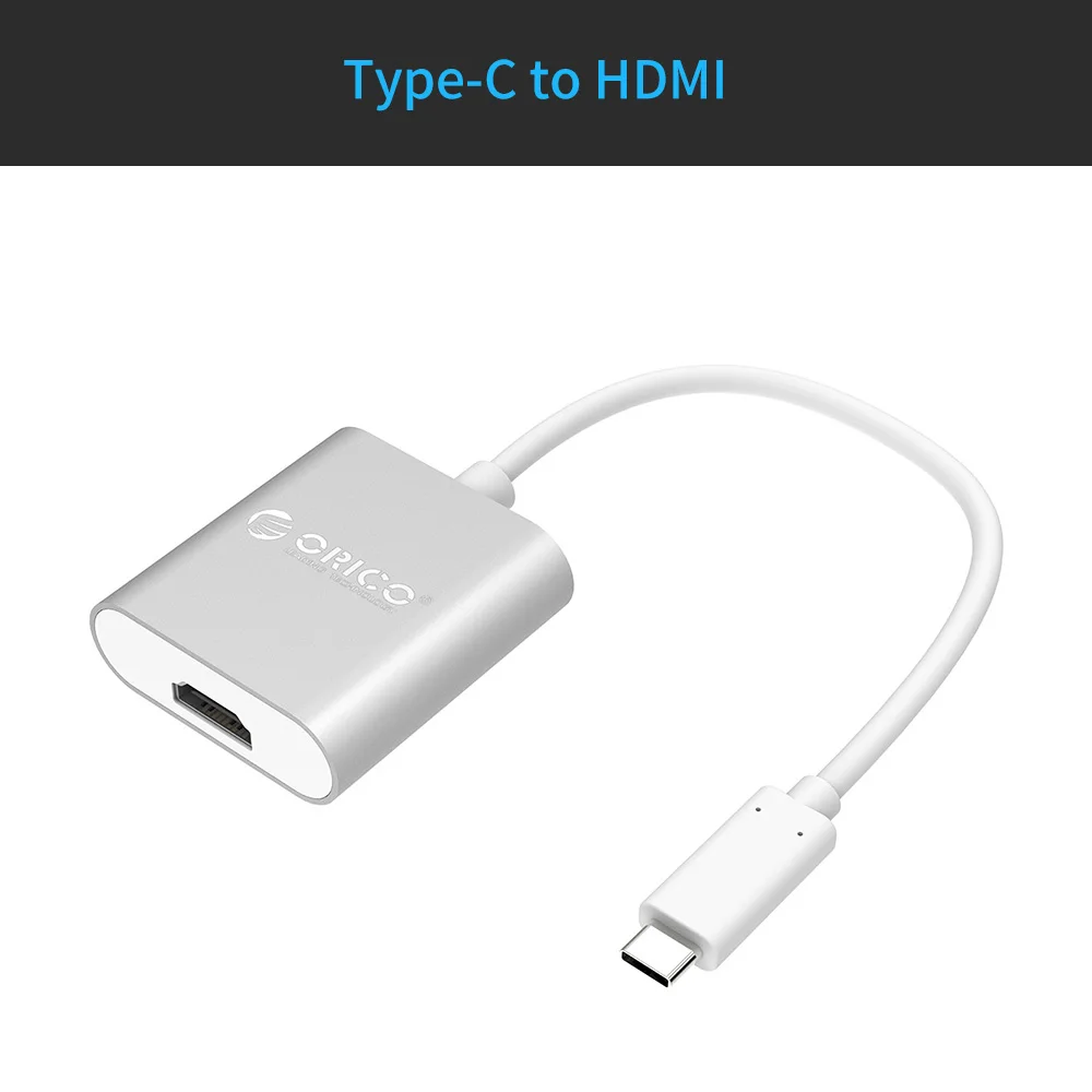 HDMI SV ORICO USB3.1 Тип с разъемами типа C и адаптер HDMI VGA 4K@ 60 Гц 1080 P конвертер с 15 см кабель видео и аудио адаптер для ноутбука MacBook, XIAOMI, HUAWEI - Цвет: HDMI SV