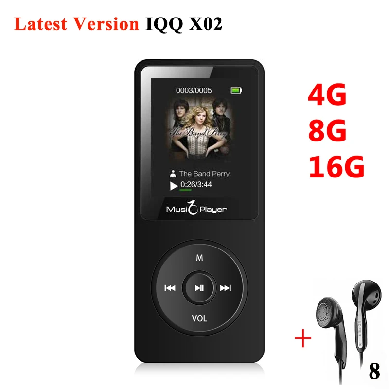 Мини MP3 плеер 16 ГБ с Встроенный динамик USB музыкальный Динамик MP 3 Player IQQ X02 mp 4