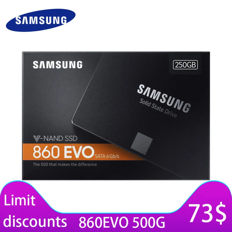 SAMSUNG SSD 500 Гб 250 ГБ Внутренний твердотельный диск Жесткий диск SATA3 HDD 2,5 ноутбук диско 500 Гб ssd для ноутбука внутренний сервер