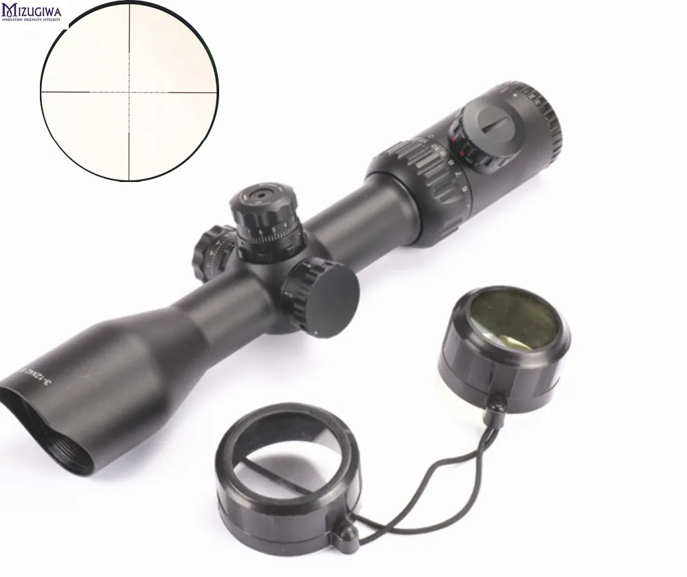 

Tactical 3-12x42 SF Rifle Scope Mil-Dot Reticle Red Green illumination Magnification Sight Adjustable Objective Lens Green film