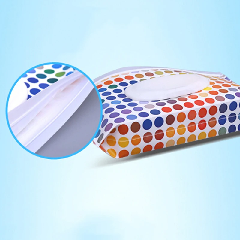 

1 PCS Eco-friendly Wet Wipes Bag Clean Wipes Carrying Case Clamshell Cosmetic Pouch Easy-carry Wipes Container Random Send