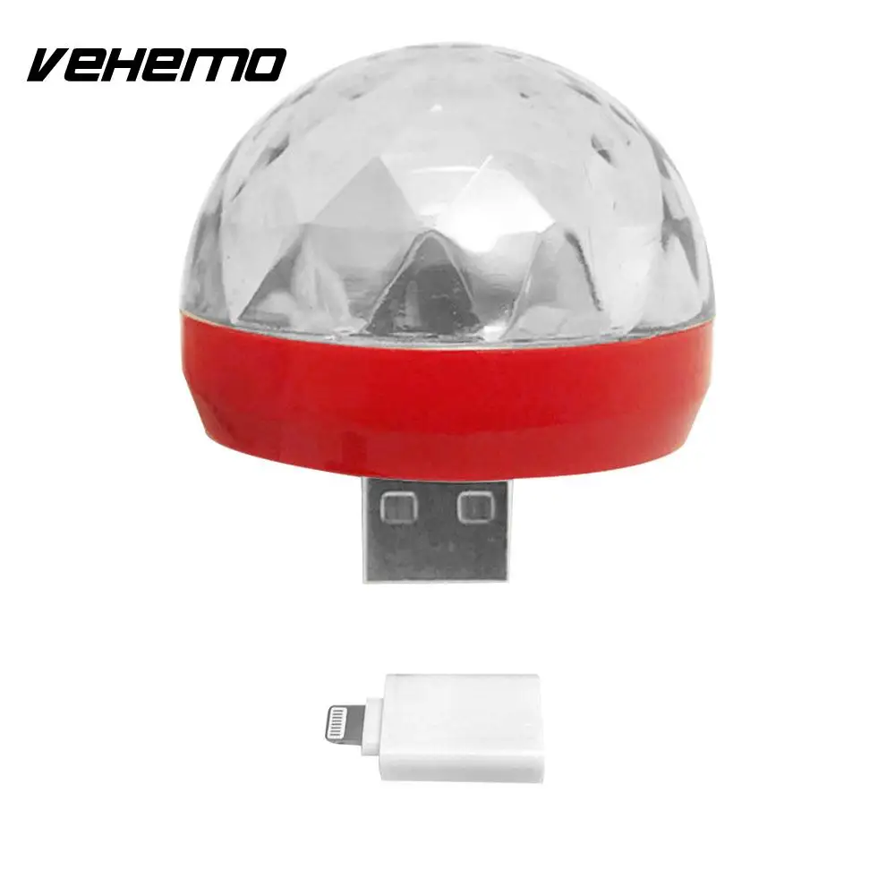 Vehemo USB огни светодио дный светодиодная музыкальная Лампа проектор Мини диско свет свадебные светодио дный принадлежности светодиодный сценический свет для голосового управления атмосфера лампа