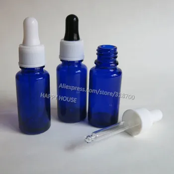 

360 x 15ml Boston Round Glass Bottles with Dropper,1/2oz Cobalt Blue Glass Dropper Bottle For Eessentail Oil Use