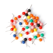 50 шт./пакет разноцветные Круглые булавки с «жемчужной» головкой леска Броши рыболовные снасти Прямая поставка