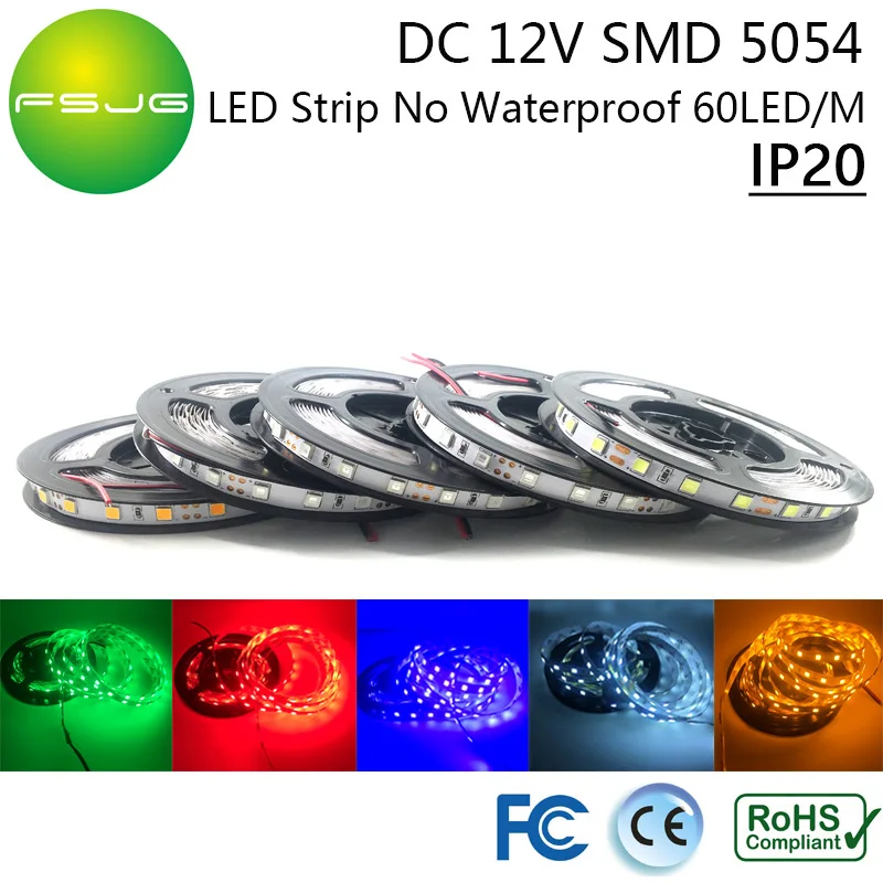 SMD 5054 Conduziu A Luz De Tira N o Imperme vel 60 Leds m 5 M lote DC 