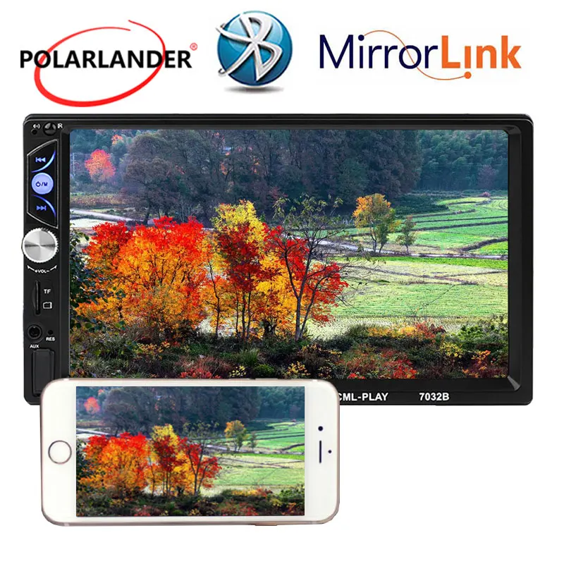 Стерео MP5 плеер 2DIN USB/AUX/FM/SD Bluetooth 7 дюймовый HD зеркальный экран Android зеркальное