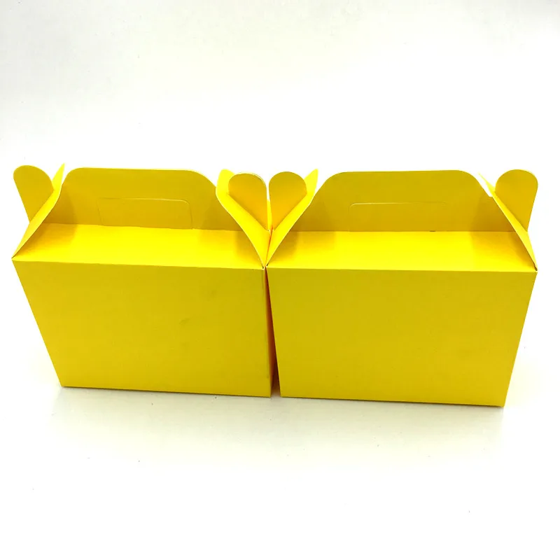 

6PCS/LOT SOLID COLOR YELLOW THEME CANDY BOX KIDS BIRTHDAY PARTY FAVORS GIFT BOXES YELLOW COLOR BIRTHDAY PARTY SUPPLIES