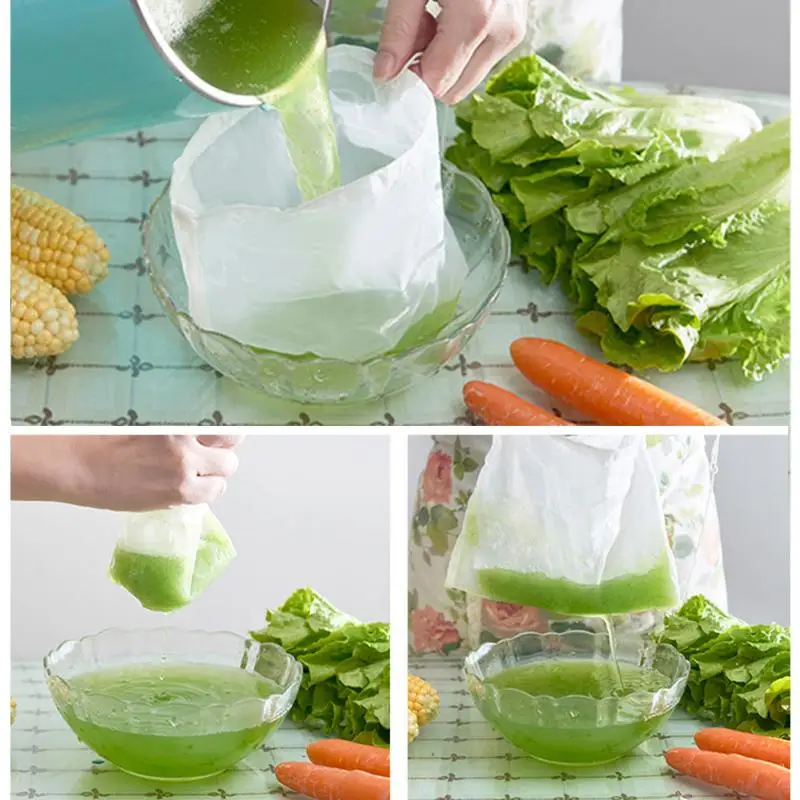 

Reusable Nylon Mesh Strain Tea Fruit Juice Jelly Food Milk Filter Net Strain Herb Bag