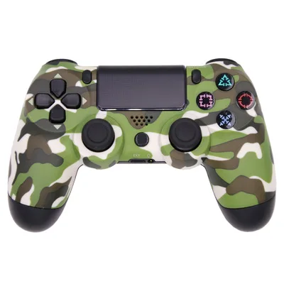 Bluetooth беспроводной для sony PS4 Bluetooth беспроводной контроллер для playstation 4 беспроводной двойной шок вибрации джойстик геймпады - Цвет: Green camouflage