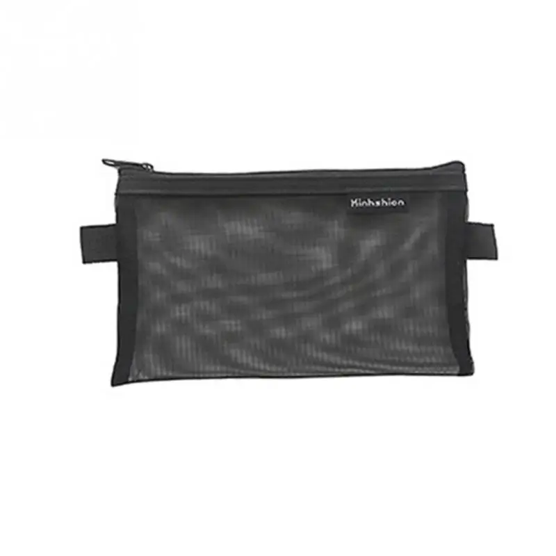 1Pcs Transparent Grid Zipper Pen Bag Pencil Case Storage Package Stationery School Supplies | Канцтовары для офиса и дома