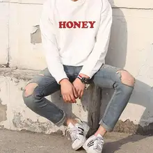 Толстовка honey унисекс модная одежда Tumblr Crewneck Эстетическая хипстерская забавная графическая футболка медовый пуловер с изображением пчелы подарки наряды