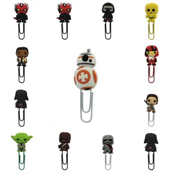 

50Pcs Cartoon Star Wars Figures Bookmark Paper Clip Pens Holder School Supplies DIY Decoration For Kids Gifts