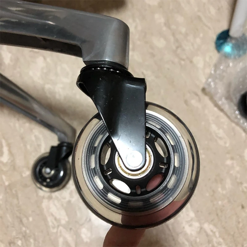 

Universal 3" PU Rollerblade Style Office Chair Wheels Replacement Rolling Caster