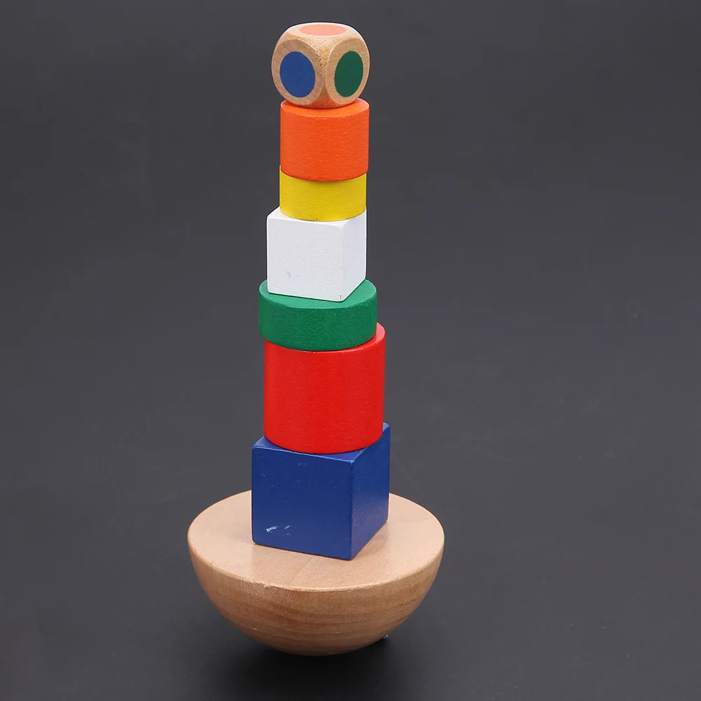 1 Pcs Colored Wooden Geometric Blocks kids Balancing Game toys Montessori Learning Educational Toys For Children Family Game Toy 1 Pcs Colored Wooden Geometric Blocks kids Balancing Game toys Montessori Learning Educational Toys For Children Family Game Toy