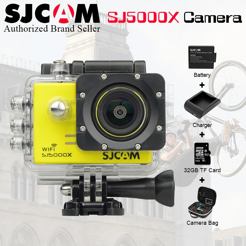 

2.0" 4K SJCAM Sj 5000 Series SJ5000X Elite WiFi NTK96660 Mini Gyro 30 Waterproof Sports Action Cam Sj Cam DVR+Accessories Option