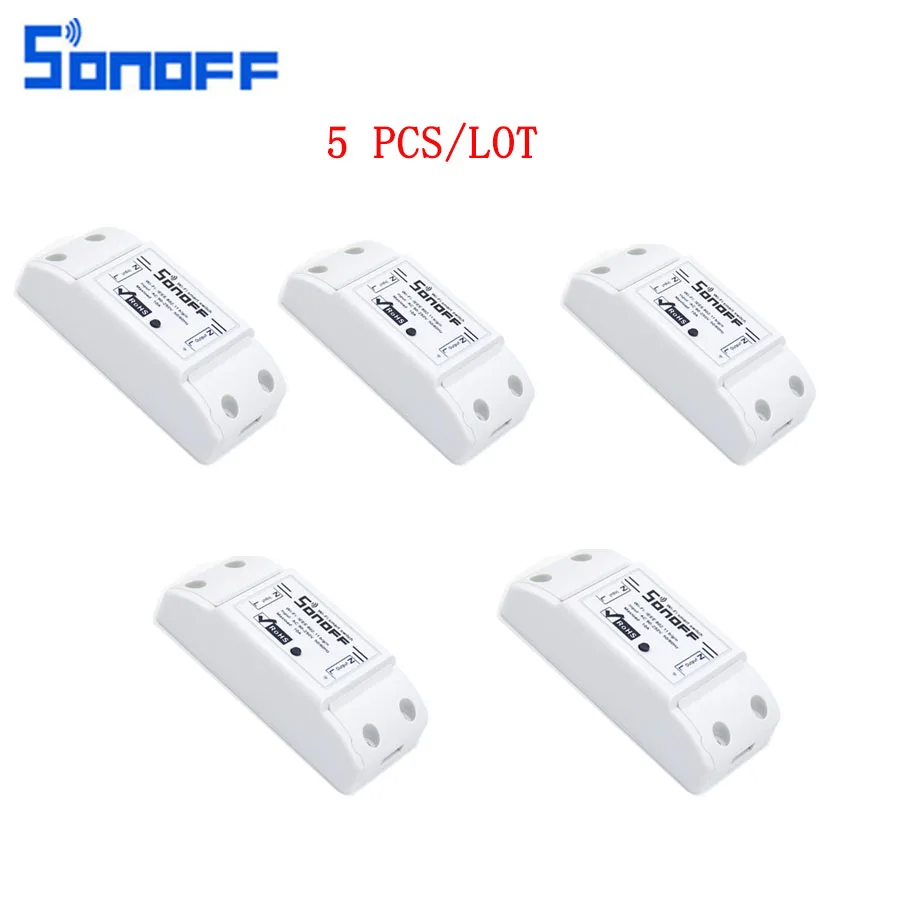 5 PCS Sonoff Wifi Smart Switch Module Remote Wireless Relay Switches Control Universal DIY Smart