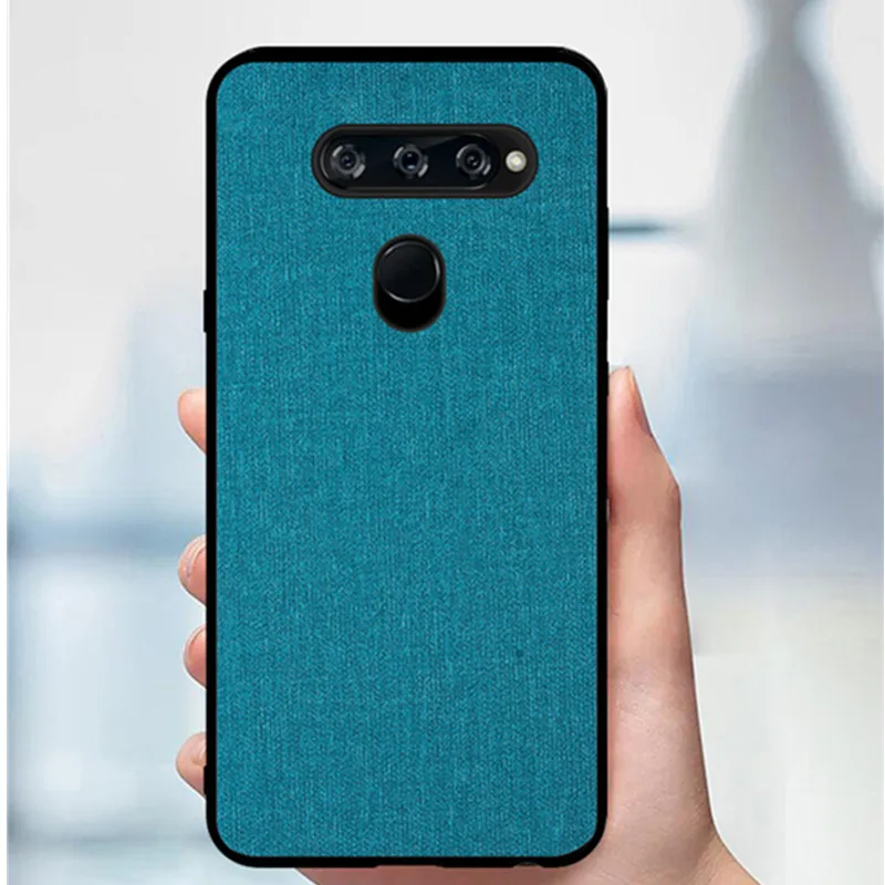 

For LG G8s ThinQ 3 Camera Luxury Fabric Soft TPU Case protective back cover for LG G8 ThinQ 3 Camera Anti Fall Case Coque