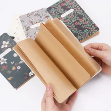 1PC Butterflies Flower Notebook Office Supplies Diary Book DIY Retro The Kraft Paper Blank Memo Pad Sketch Book Notepad the flower alphabet book