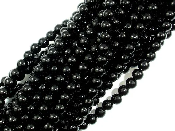 

Black Onyx Beads Round 8mm Full strand Approx 47 beads Hole 1 mm Natural stone good quality