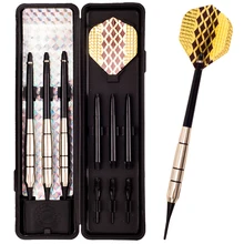 3 шт./компл. электронные дротики 18 г мягкие дротики для Дартса белый с медным стержнем черный вал для Дартса профессиональные дротики с золотой алюминиевой фольгой полета