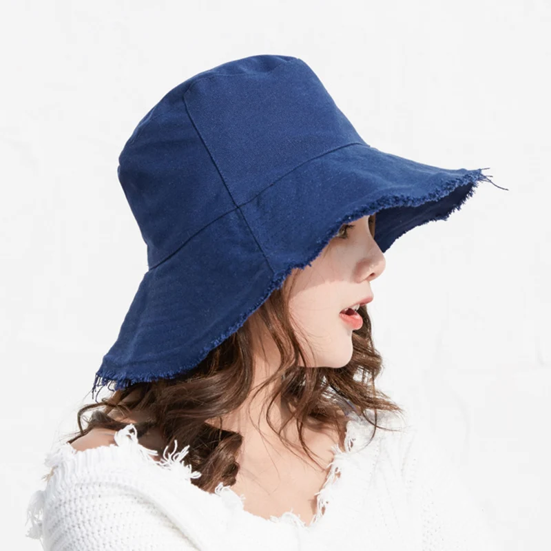 Women Casual Concise Foldable Solid Color All-match Sweet Personality Bucket Hat