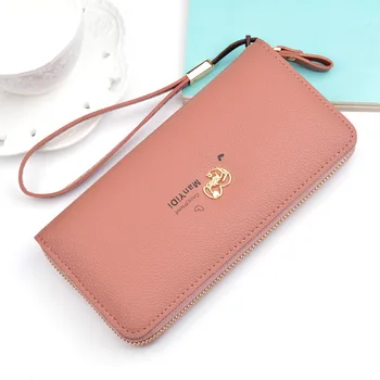 

2018 Rushed Top Polyester Hand Female Long Wallet Zipper Large Capacity Bag Litchi For Grain, Japan And South Korea Love His