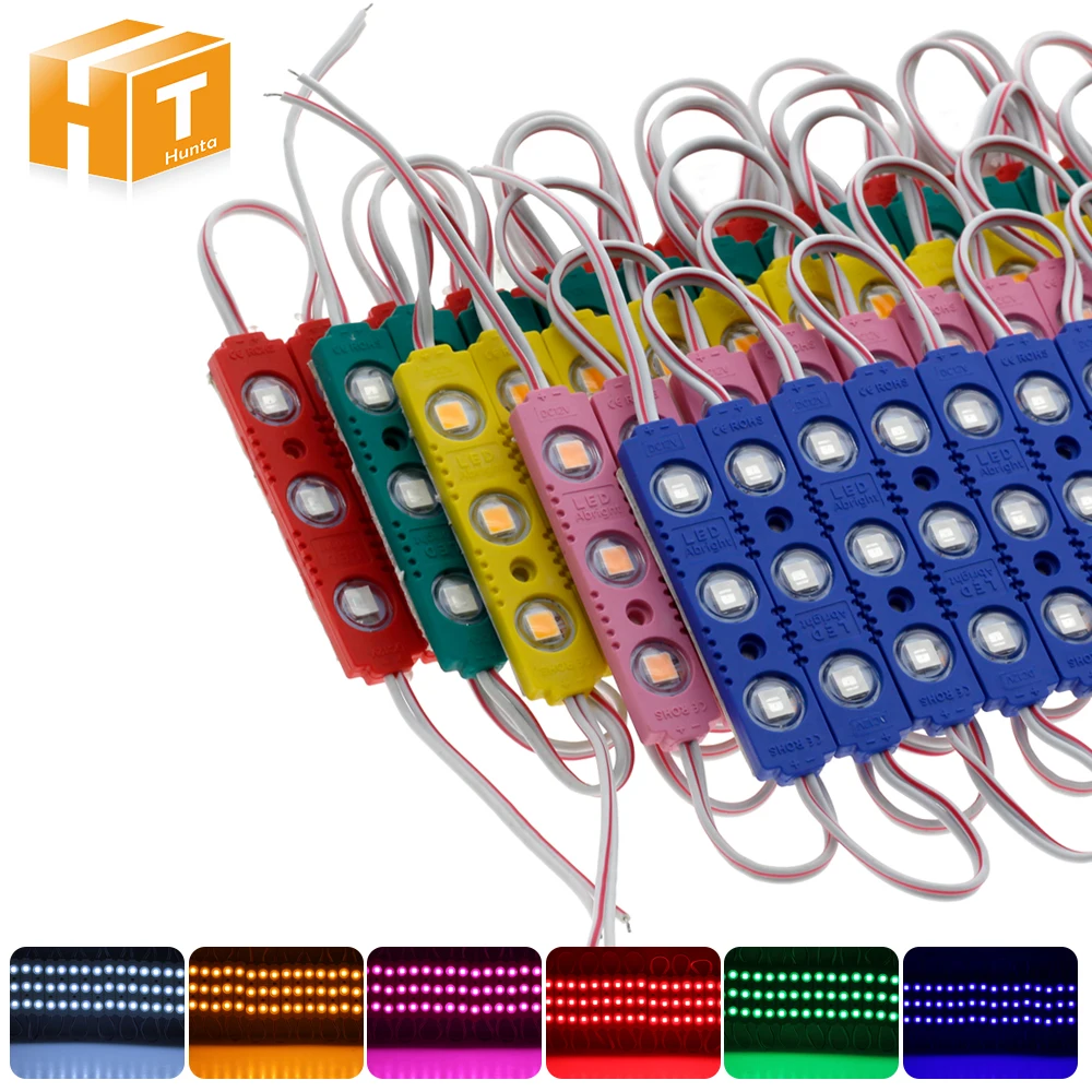 Светодиодный модуль 3 светодиода высокая яркость 5054 / RGB 5050 DC12V водонепроницаемый