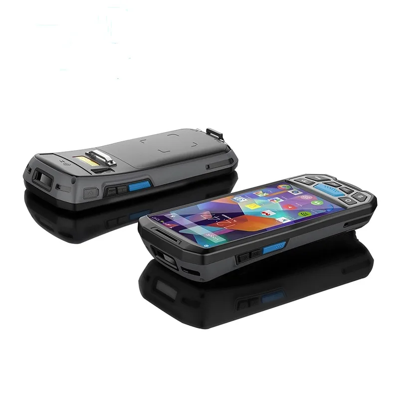 Leitor de qr Código de Barras Terminal com Impressora Code Wifi Bluetooth Gps Câmera Nfc Rugged Handheld Android Pos Térmica Pda 1d 2d 4g 12 Cheap Scanners