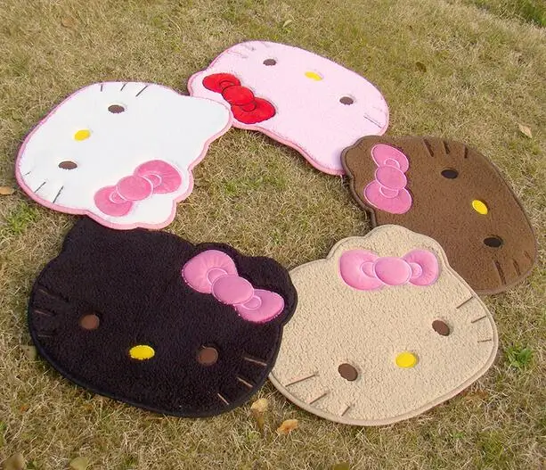 1X Cute Kawaii 50*60cm Hello Kitty Door Mat Ground Soft Shaggy Carpets