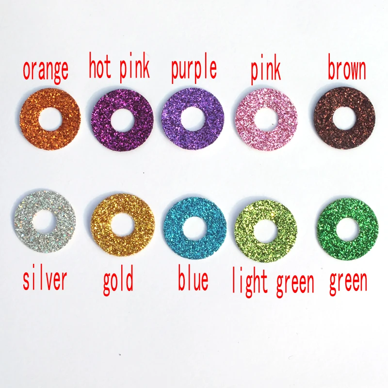 20pcs 12mm/14mm/16mm/20mm/25mm clear trapezoid plastic safety toy eyes + glitter Nonwovens -Can choose size and color 2