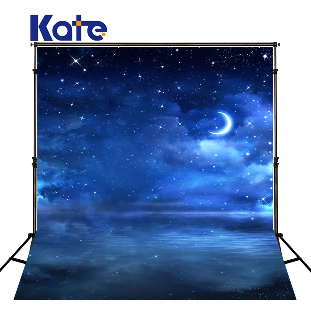 

Kate Blue Night Sky Backdrops Wedding Backdrops Scenic Photography Backdrops Custom Large Size Seamless Photo for Children Photo
