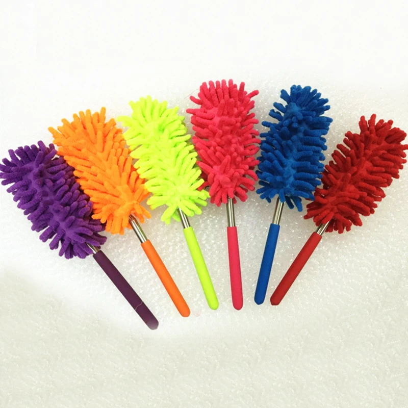 

1 Pc Mini Multi-color Antenna Telescopic Dust Car Snow Chenille Removal Keyboard Brush Random Color