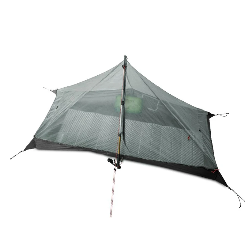 2018 LanShan 1 FLAME'S CREED 1 persona al aire libre ultraligero de la tienda de Camping 3 temporada profesional 15D Silnylon sin vástago tienda - 3