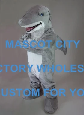 

Grey Sharky Shark Mascot Costume Cartoon Character Halloween Mascotte Outfit Suit Fancy Dress Party Carnival Costume SW650