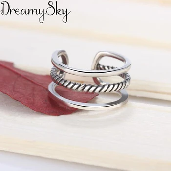 

Exaggerated Personality 925 Sterling Silver Retro Rings For Women Ladies Luxury Wedding Jewelry Finger Statement Rings Anillos