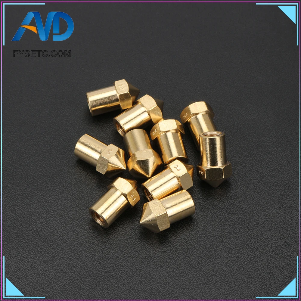 

5pcs 3D Printer Accessories Upgrade Copper Nozzles Brass Nozzle 0.4mm For Creatbot 3D Printer Parts 1.75mm Filament