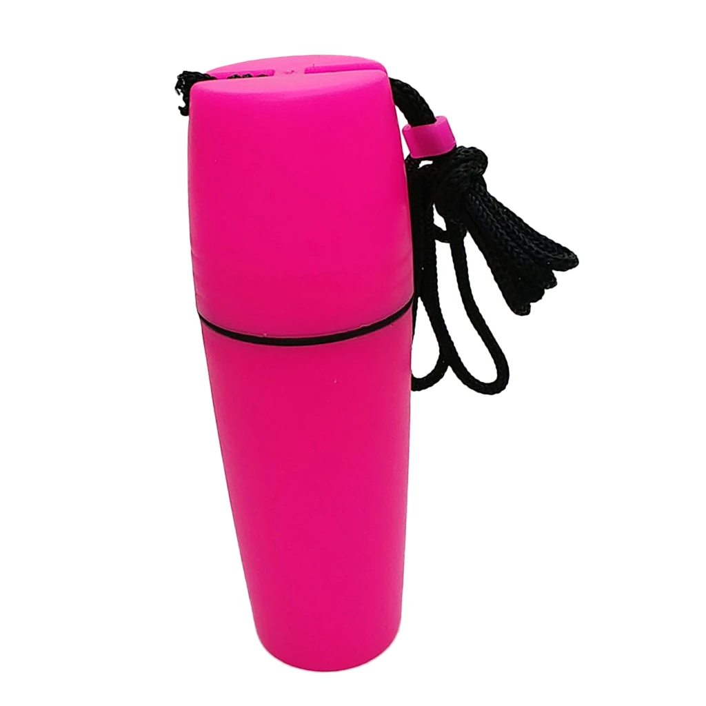 Waterproof Plastic Capsule Container Bottle Box Case for Scuba Diving Snorkeling Kayak Swimming Fushia &Blue