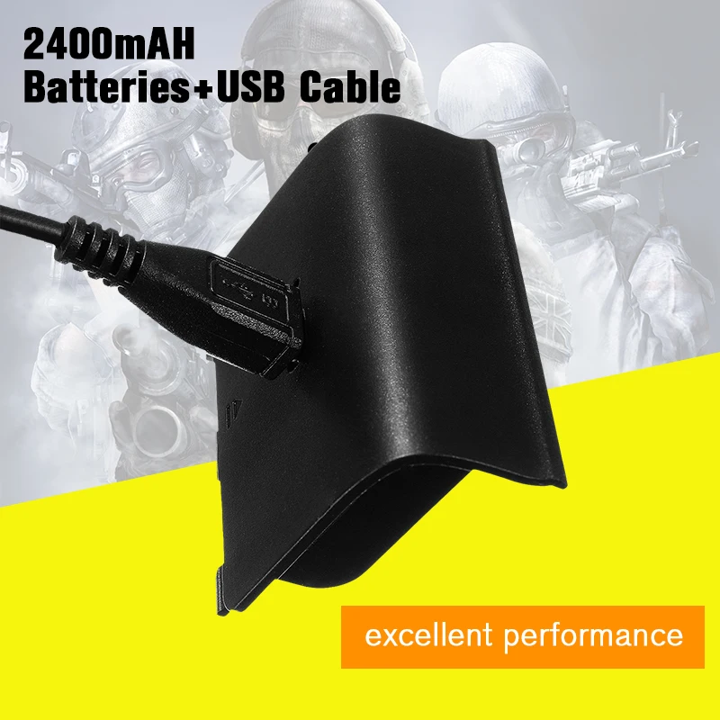 4Pcs 2400mAH Rechargable Batteries Pack Replacement Backup With Power Plus Cable Cord For XBOX One Wireless Gamepads Charger
