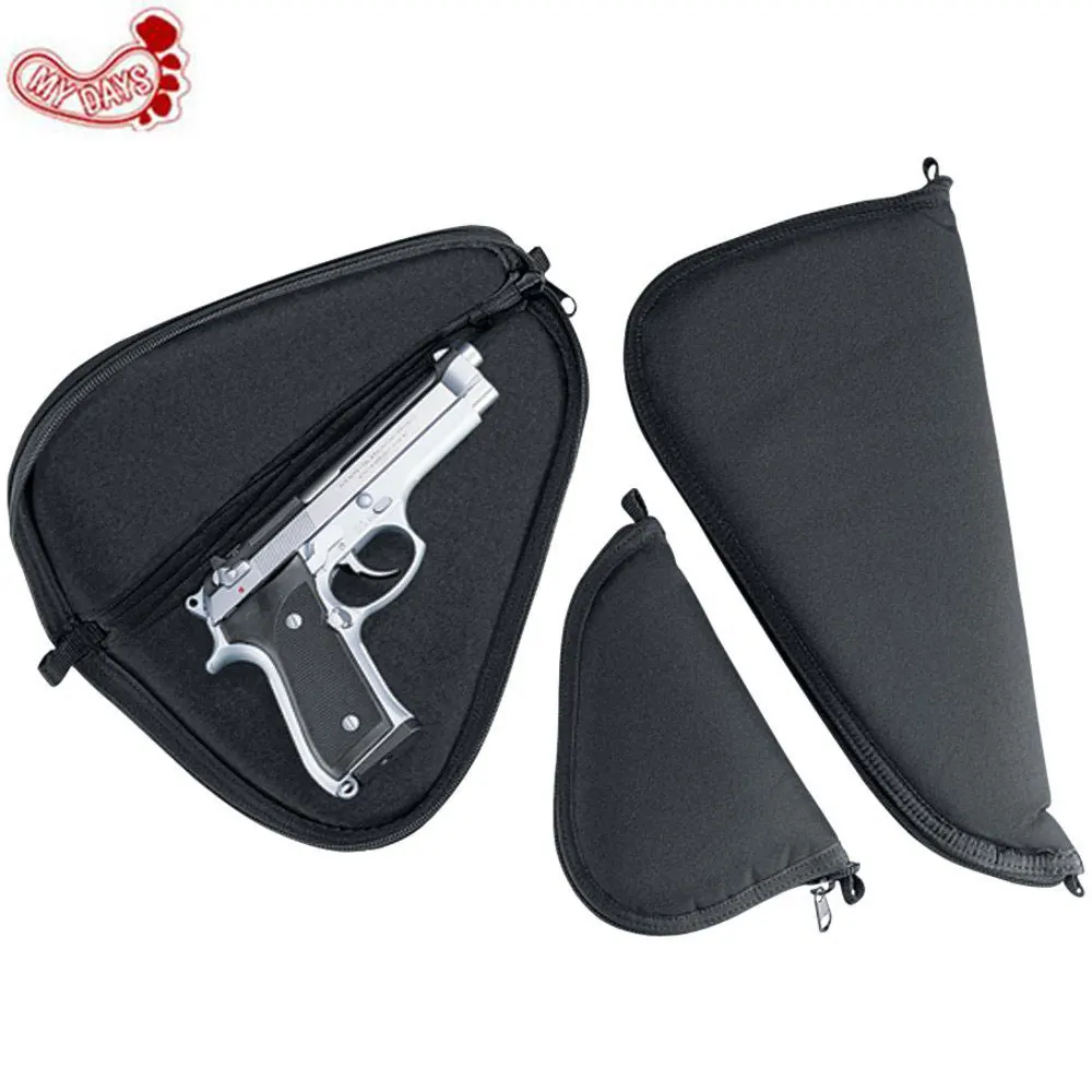 2 Size Portable Black Revolver Airsoft Pistol Rug Gun Carry Bag Holster