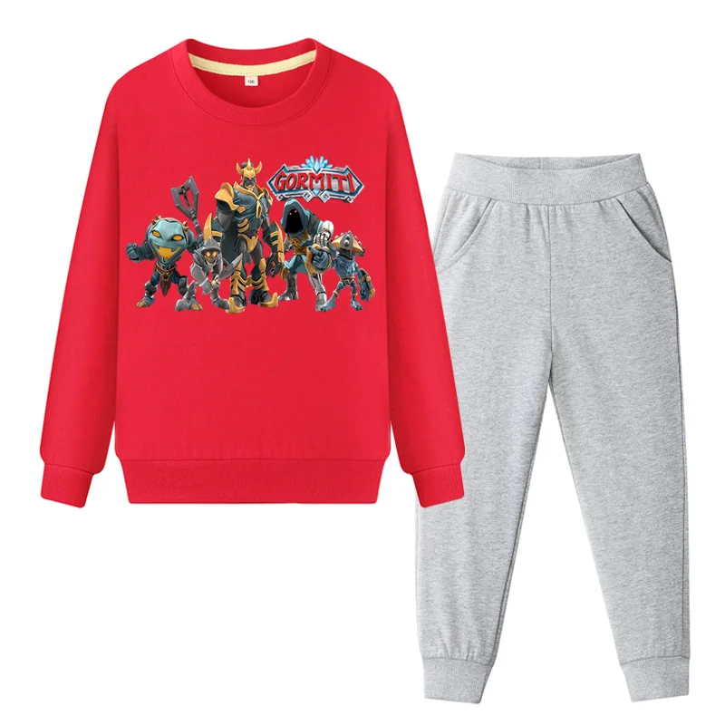 Boys Girls Gormiti Sports Tracksuits Kids Costume Suit Children Pullover Coat+Pant 2PCS Clothing Sets Clothes Set For Baby WL116 (5)