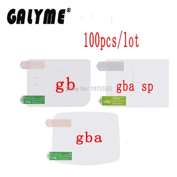 

100pcs/lot GameboyAdvance Game Console LCD Screen Protector Protective Film Fit GameboyColor GBASP GBO DMG Handheld Repair Lens