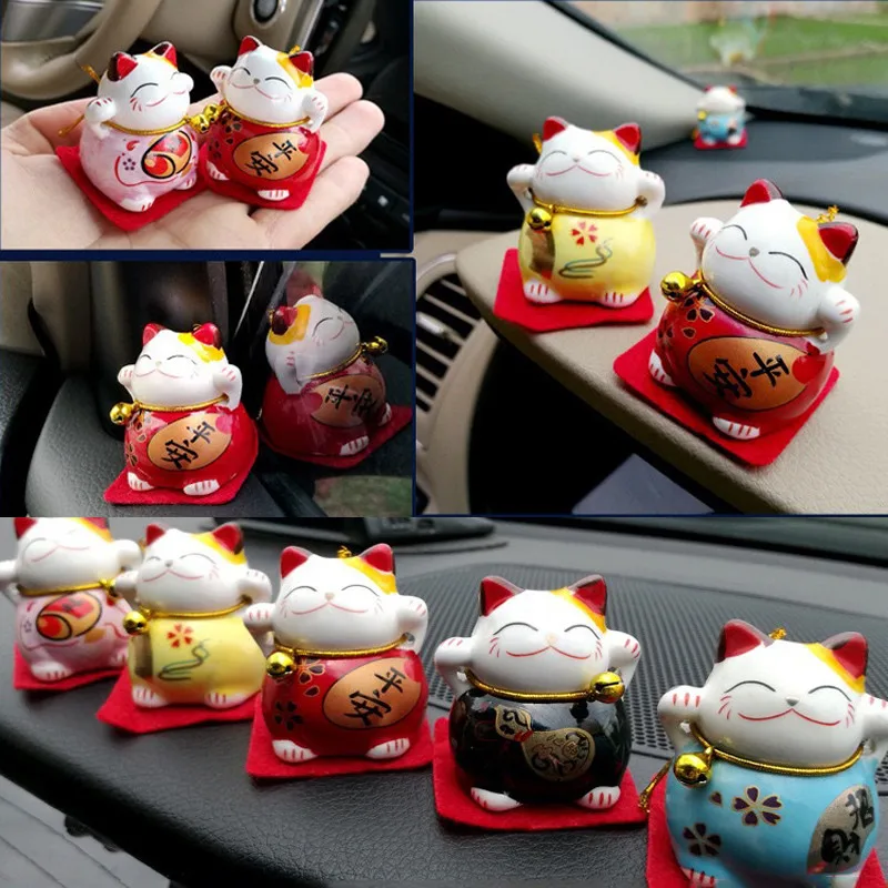 С изображением из мультфильма Lucky Cat набор микро пейзаж котенок украшение автомобиля миниатюрные украшения