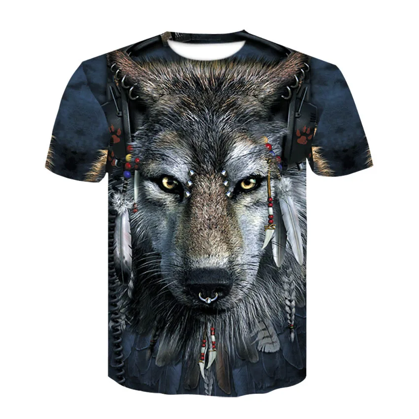 Devin Du 2018 Newest Harajuku Wolf 3D Print Cool T-shirt Men/Women Summer Tops Tees T shirt Fashion t shirts M- 4XL