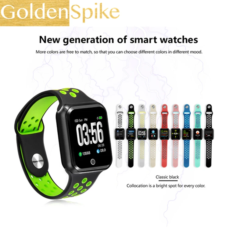 

Bluetooth smartwatch S226 Heart Rate Monitor IP67 waterproof smart watches for Android/ios huawei xiaomi samsung gear s3 watch