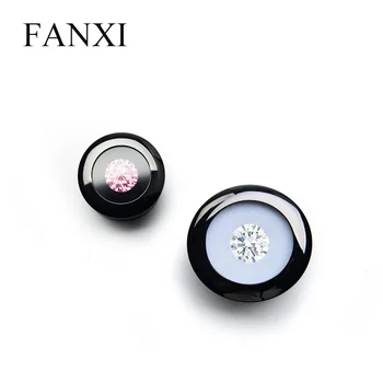 

FANXI Fashion Loose Diamond Display Organizer Gemstones Box Jewelry Display Storage Container Metal Case Holder Show Beads